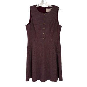 NWT Gal Meets Glam Maroon Polka Dot Meg Button Front Casual Mini Dress Wine 16